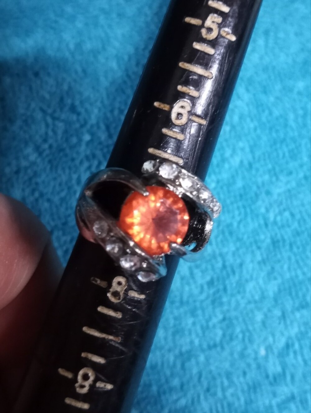 Fiery Orange Crystal Statement Ring - Women Jewelry